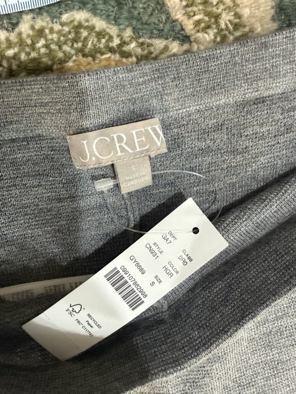 J. Crew Cosmo Sweater Pant in Merino Wool - Wide Leg in Heather Gray/Graphite - Picture 6 of 9